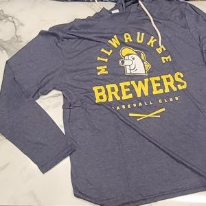 NEW - Milwaukee Brewers Barrelman Hooded Long Sleeve (4/29/2023 SGA) - Sz XL